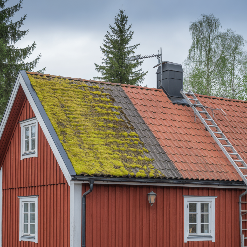 mossa pa tegeltak metoder risker och kostnad per m